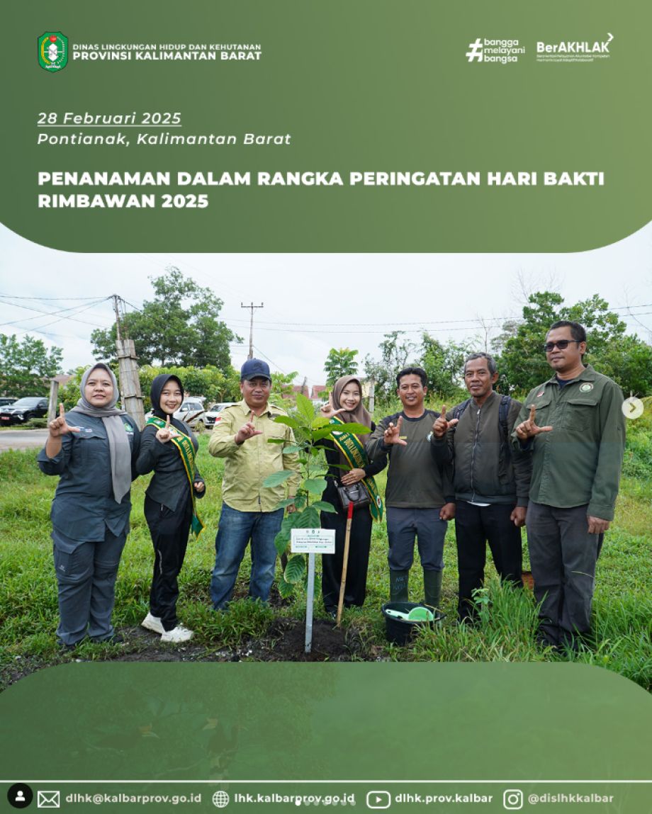Penanaman Pohon bersama dalam rangka peringatan Hari Bakti Rimbawan ke 42
